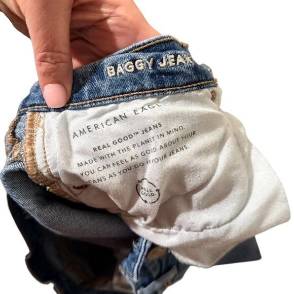 American Eagle Women’s High-Rise Blue Denim Straight-Leg Jeans Size 6 - Picture 8 of 9